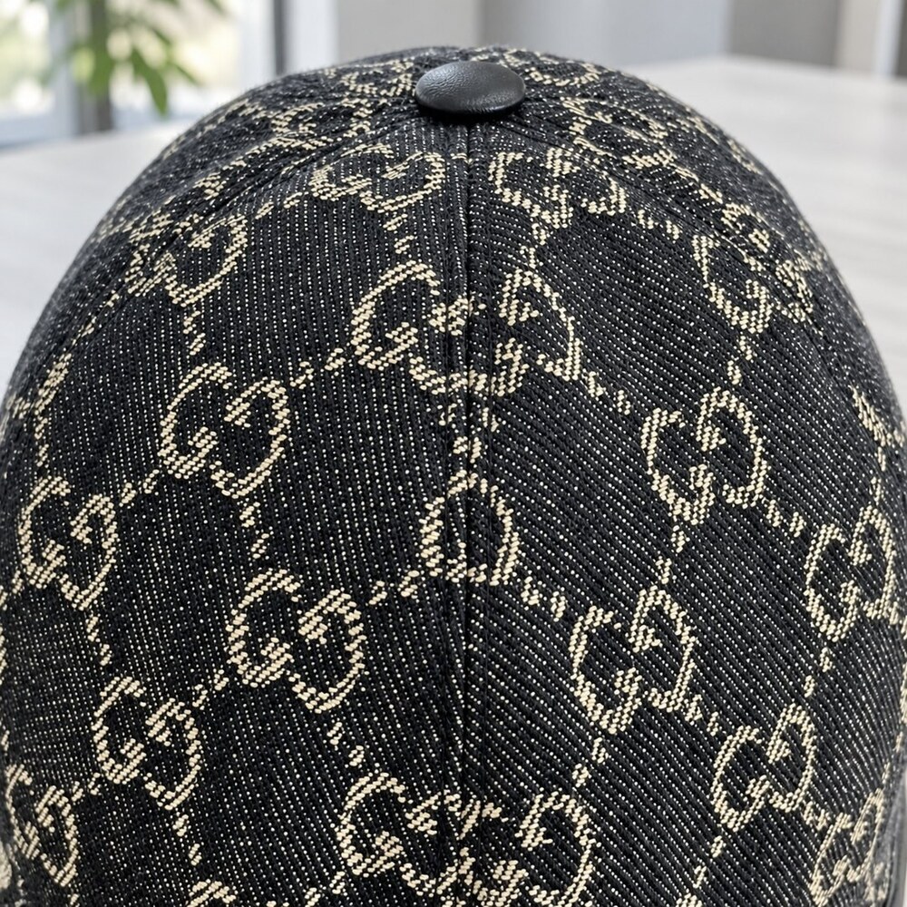 Gucci Black GG Monogram Baseball Cap - Picture 5 of 6